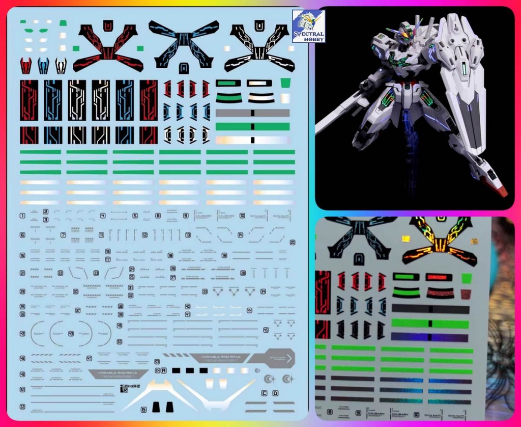 Decal nước dán mô hình CALIBARN MERCURY HG các loại Water sticker