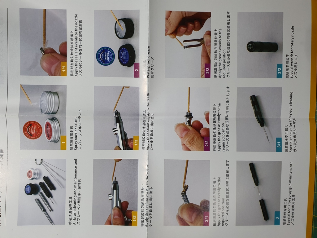 Dụng cụ vệ sinh sửa chữa bút sơn airbrush nursing Cleaning tool