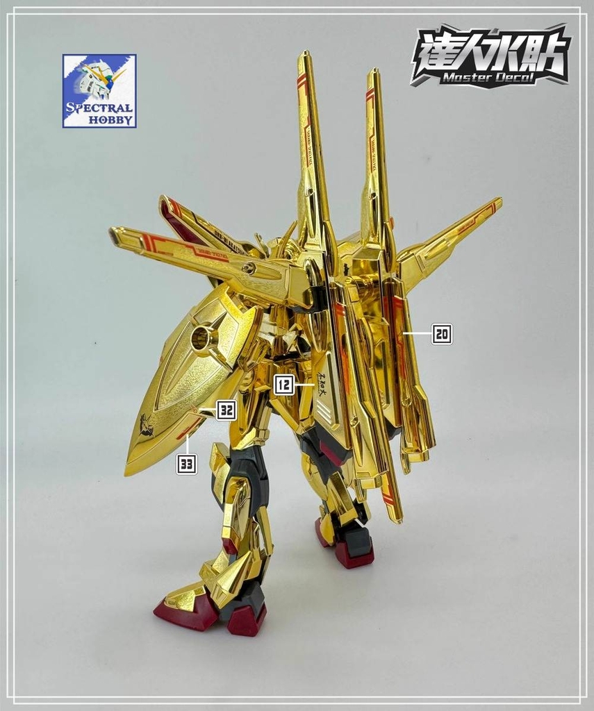 Decal nước dán mô hình AKATSUKI gundam MG RG HG các loại water sticker