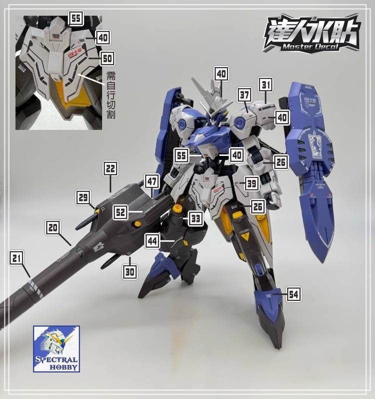 Decal nước dán mô hình Kimaris Trooper / Vidar gundam MG HG các loại water sticker