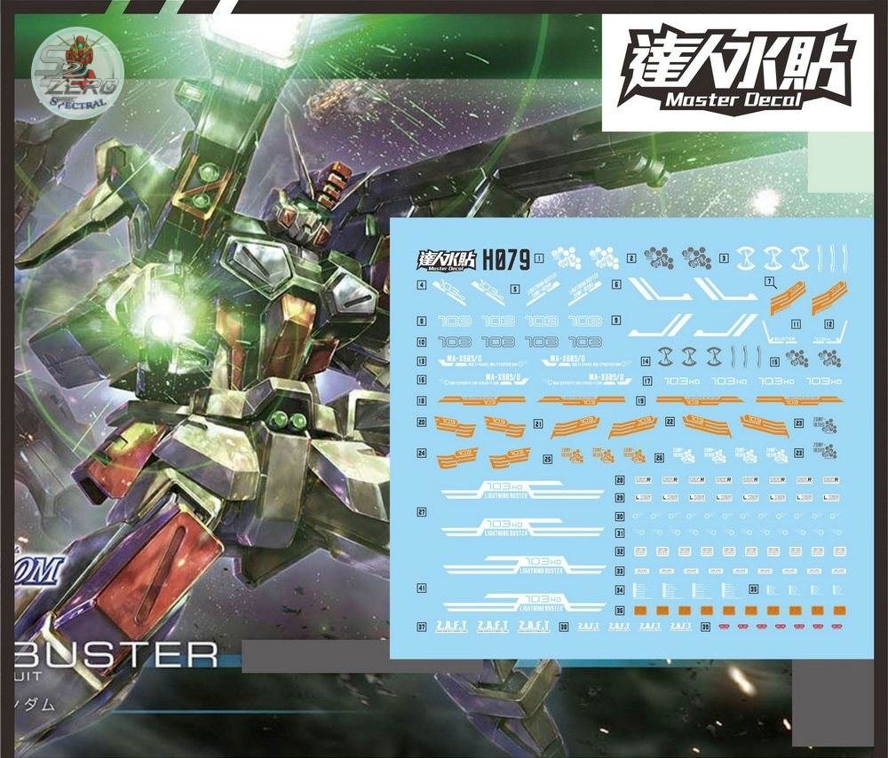 Decal nước HG Lightning Buster gundam - các loại