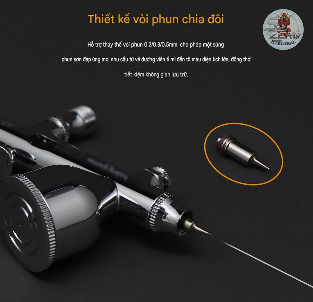 Bút sơn Royal Max Airbrush AB-180 0.2/0.3/0.5mm Dual-action
