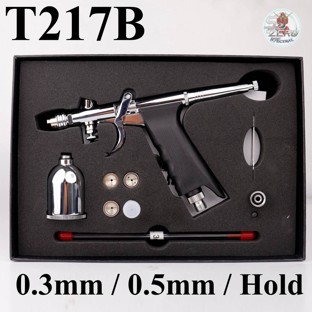 Bút sơn dạng quạt WB T217 pen Airbrush 0.5mm PS290 double nozzle round fan-shaped atomizing