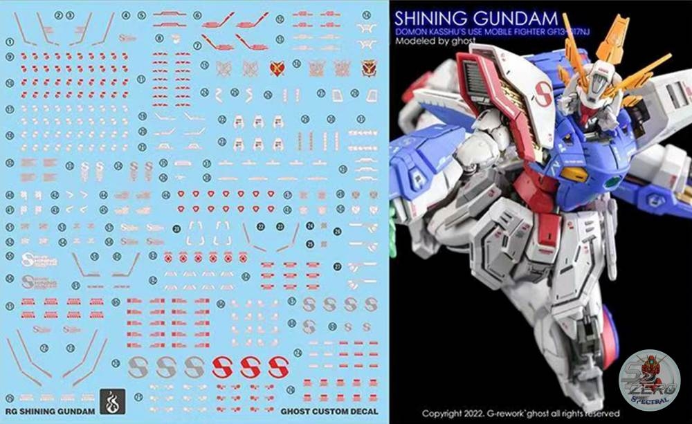 Decal nước dán mô hình Shining gundam mg rg water sticker