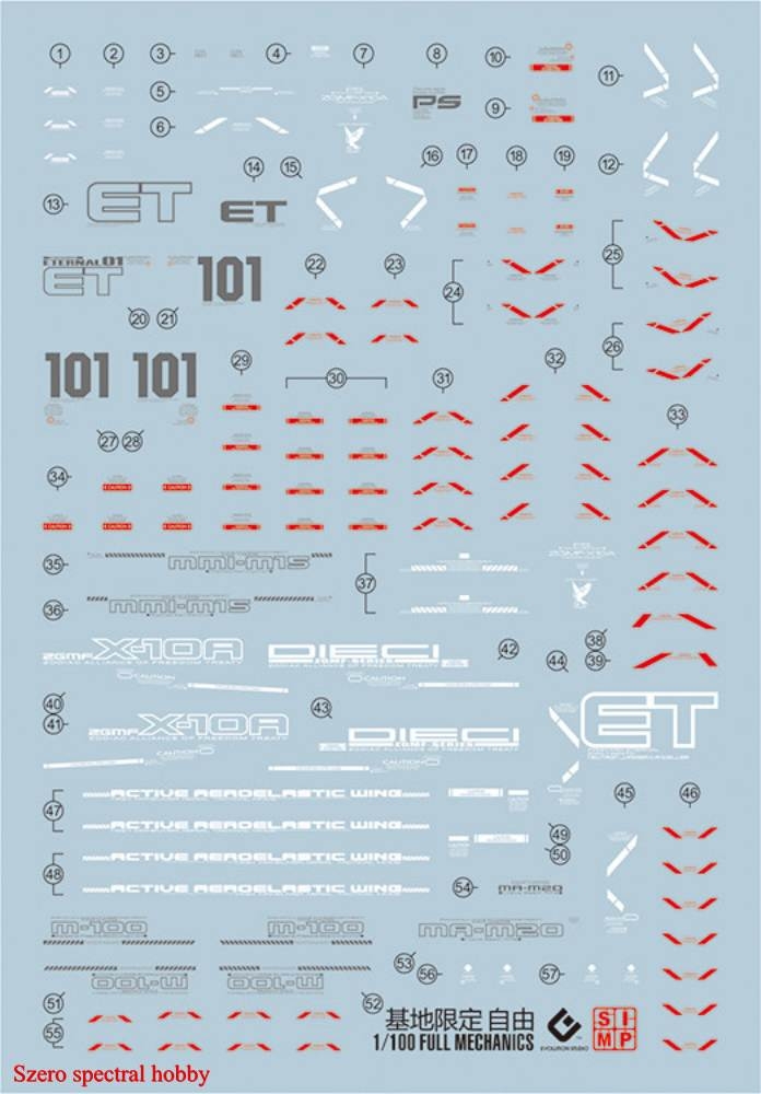 Decal nước FM/MG Freedom ver.GCP
