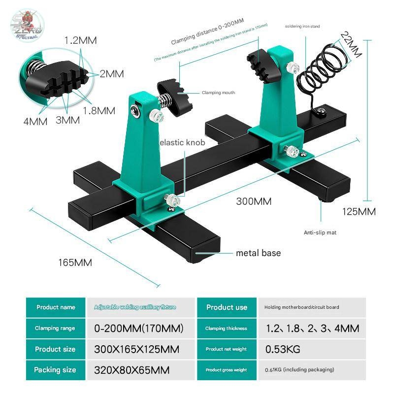 Giá đỡ kẹp hàn mạch, kẹp đế giữ mỏ hàn 360 độ Circuit board Adjustable Soldering Clamp Holder