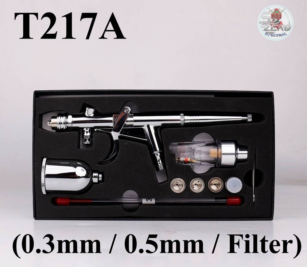 Bút sơn dạng quạt WB T217 pen Airbrush 0.5mm PS290 double nozzle round fan-shaped atomizing