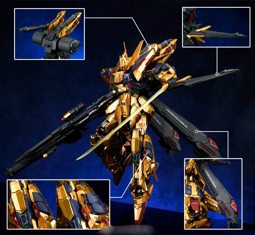 Mô hình lắp ráp MG 1/100 Hyaku Shiki Kai FA FA-100S Golden Warrior Shenma Model (bonus metal frame +base)