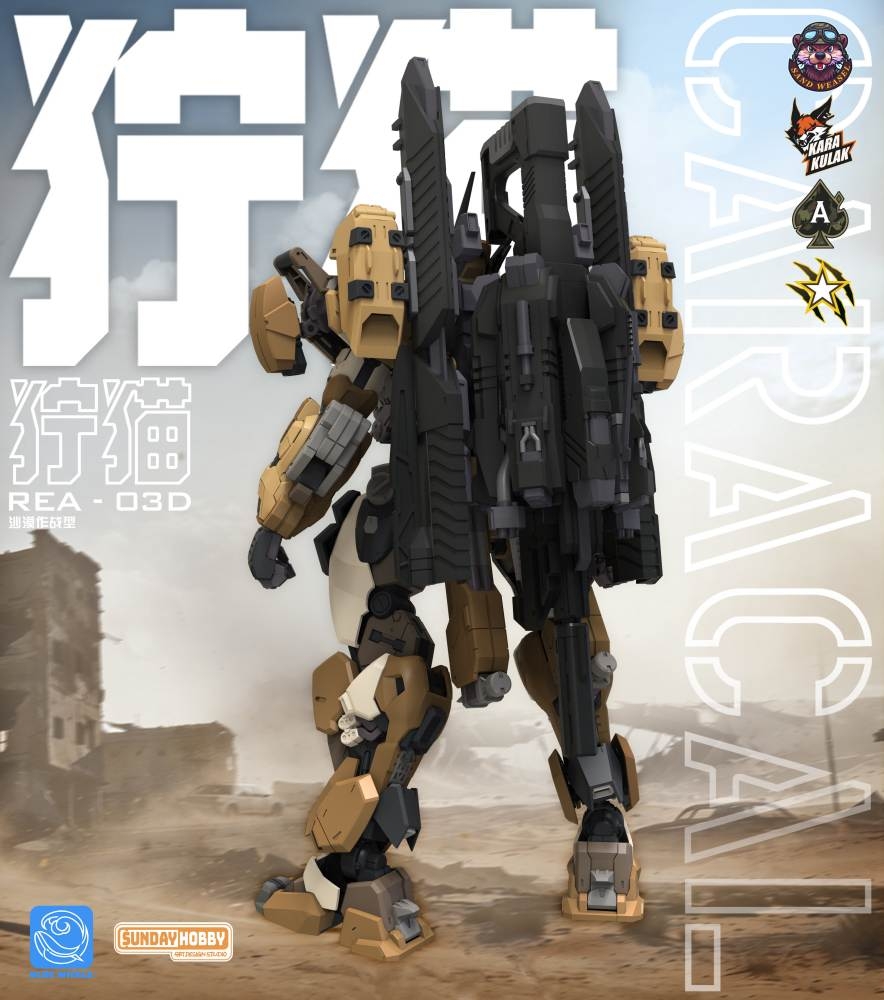 Mô hình lắp ráp MG 1/100 Caracal Desert REA03D - Blue Whale Mingjiang Sunday Hobby