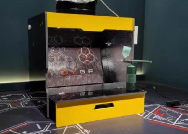 Hộp hút mùi sơn rèm nước CYGF Diversion SPRAY PAINT BOX DIY-BJD (42*34*42cm)