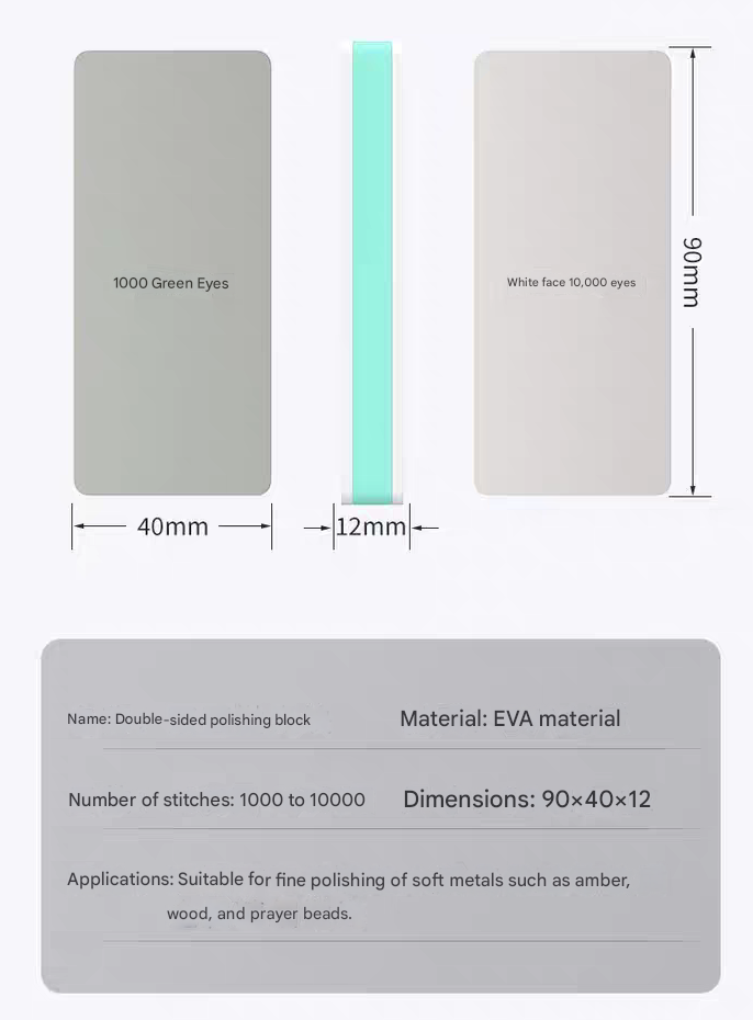 Bộ 5 Nhám xốp khối đánh bóng bọt biển EVA siêu mịn 1000-10000 Sandblock Polishing sponge 2 4 mặt