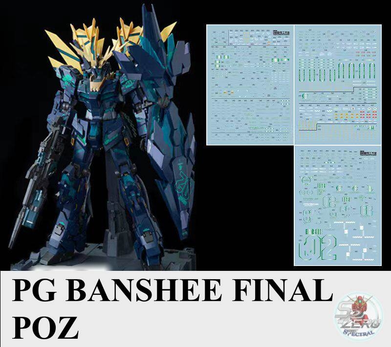 Decal nước PG Unicorn Perfectibility \ Banshee \ Phenex UC Water sticker các loại