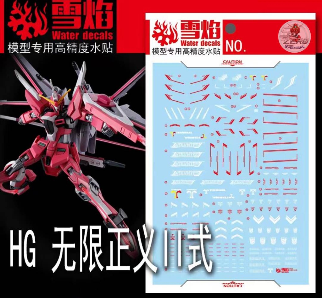 Decal nước HG Infinite Justice Type 2 các loại
