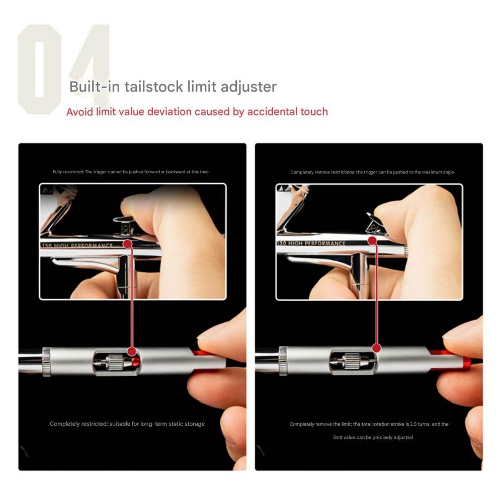 Bút sơn airbrush Hobby Mio HM-130HP High Performance