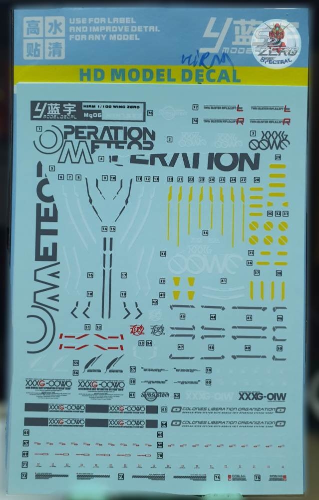 Decal nước HIRM Wing Zero EW gundam HIRES các loại - Water sticker