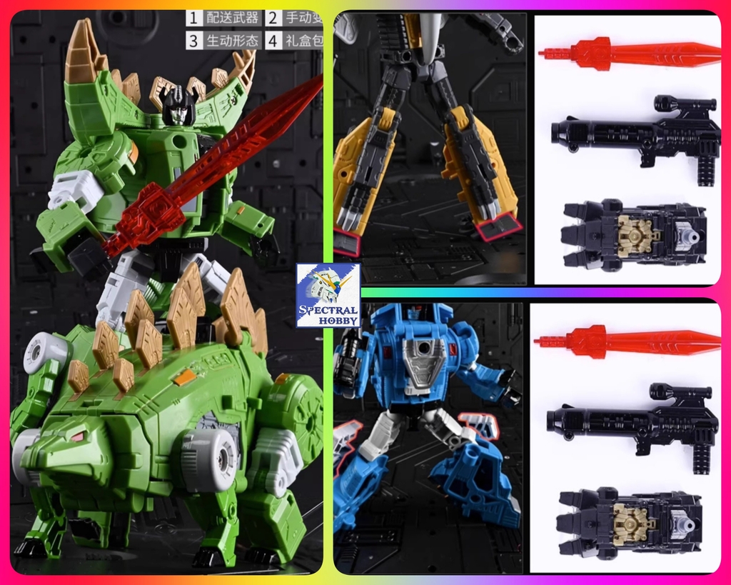 Mô hình Transformer Dinosaur King Shura TB-13A / TB-13B Metal ver Brave Dino warrior special team