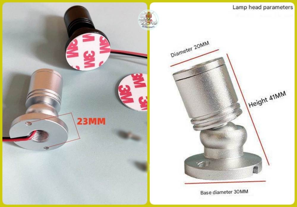 Đèn Led mini gắn trần chiếu điểm SPOTLIGHT metal 3.2-5V adjustable angle điều chỉnh góc 360 độ