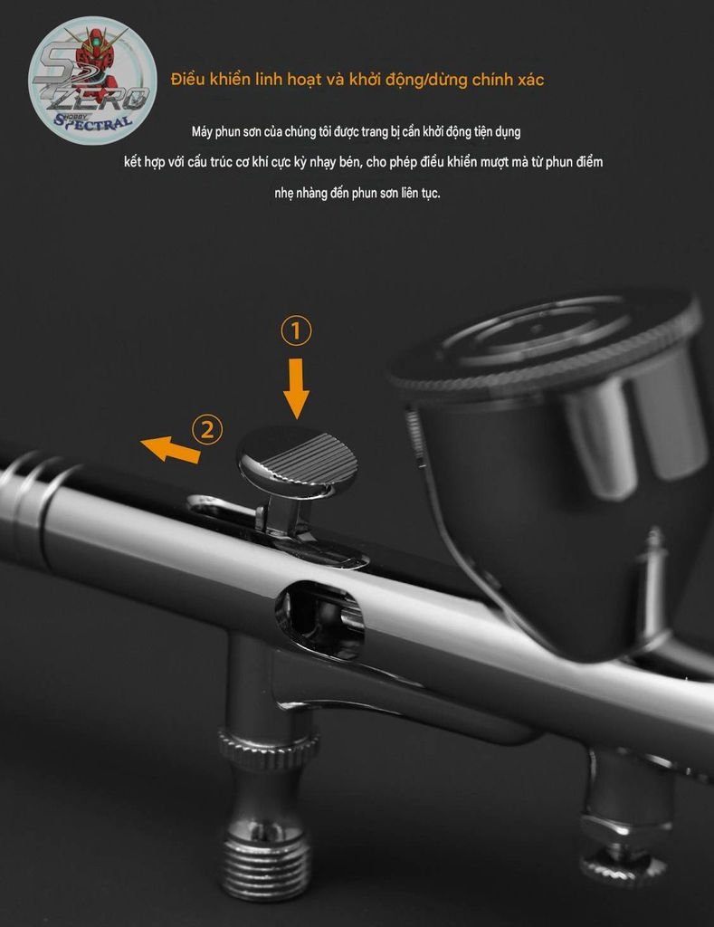 Bút sơn Royal Max Airbrush AB-180 0.2/0.3/0.5mm Dual-action