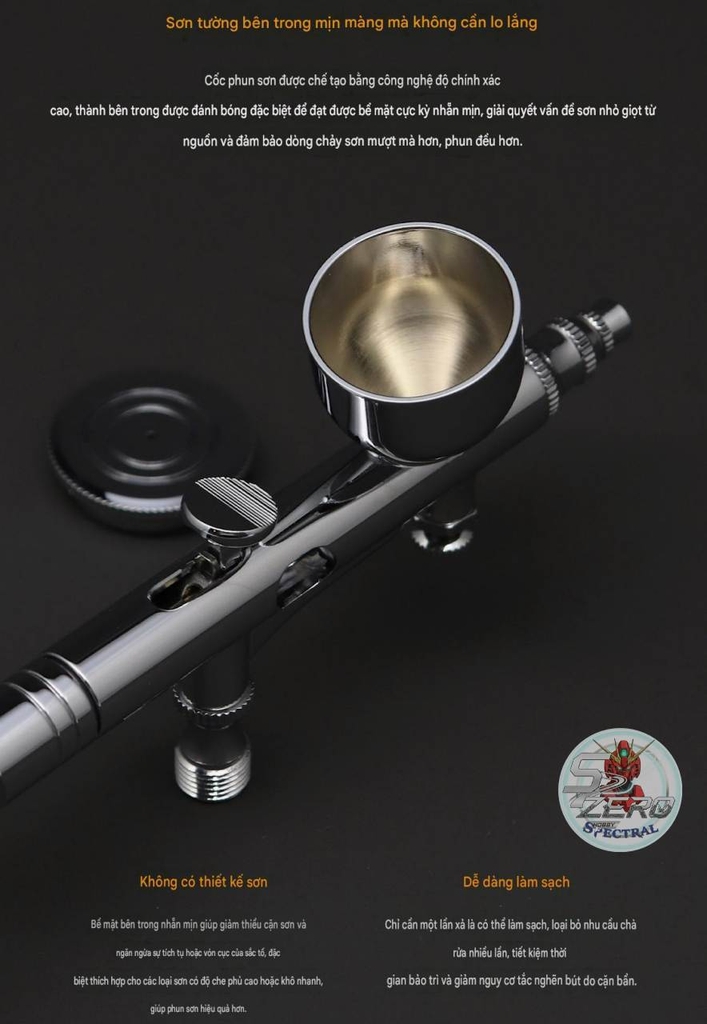 Bút sơn Royal Max Airbrush AB-180 0.2/0.3/0.5mm Dual-action