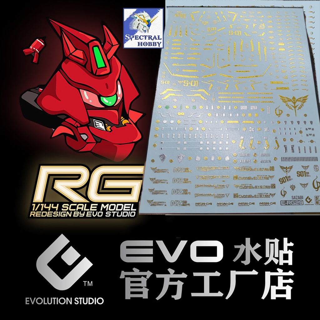 Decal nước dán mô hình SAZABI MG RG HG SD các loại Water sticker
