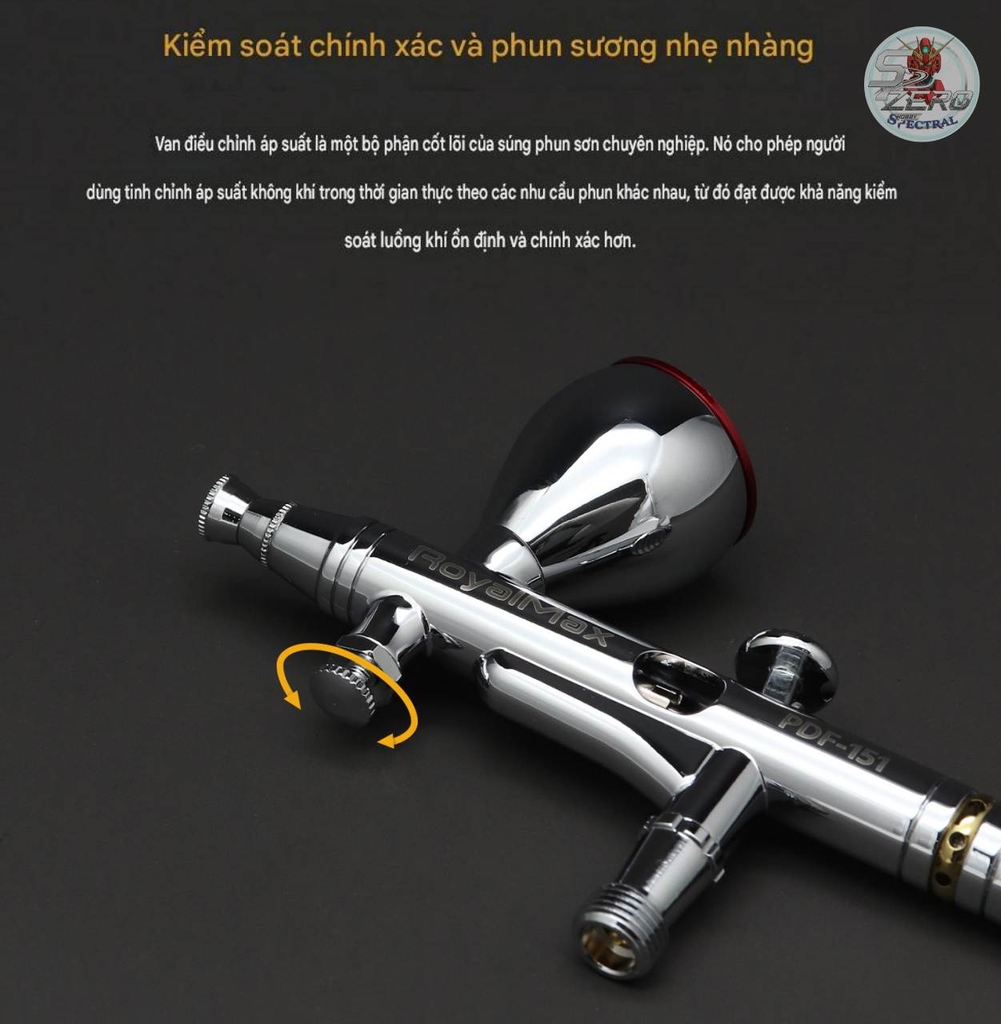 Bút sơn Royal Max Airbrush PDF-151 0.3mm Dual-Action