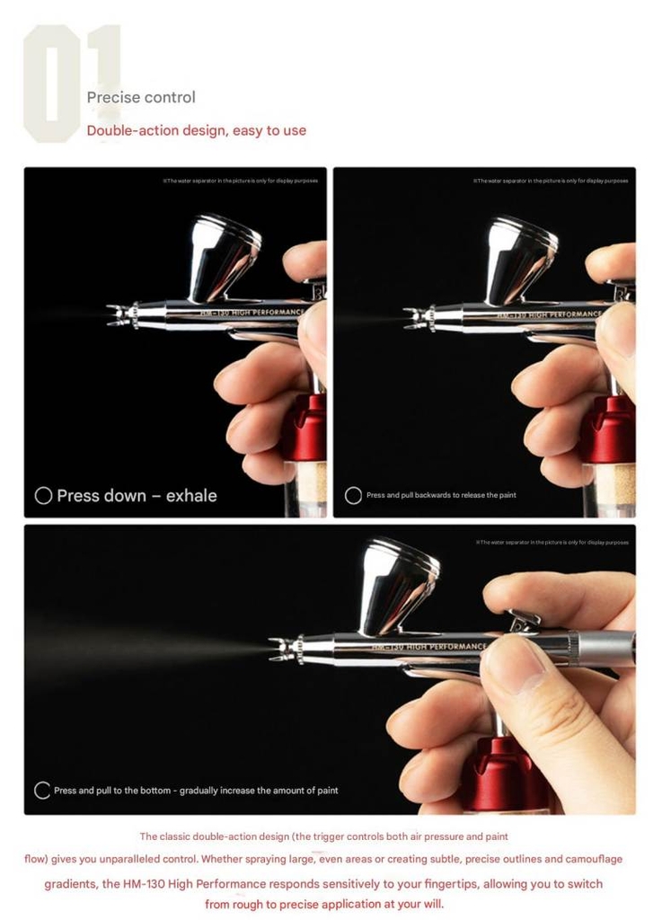 Bút sơn airbrush Hobby Mio HM-130HP High Performance