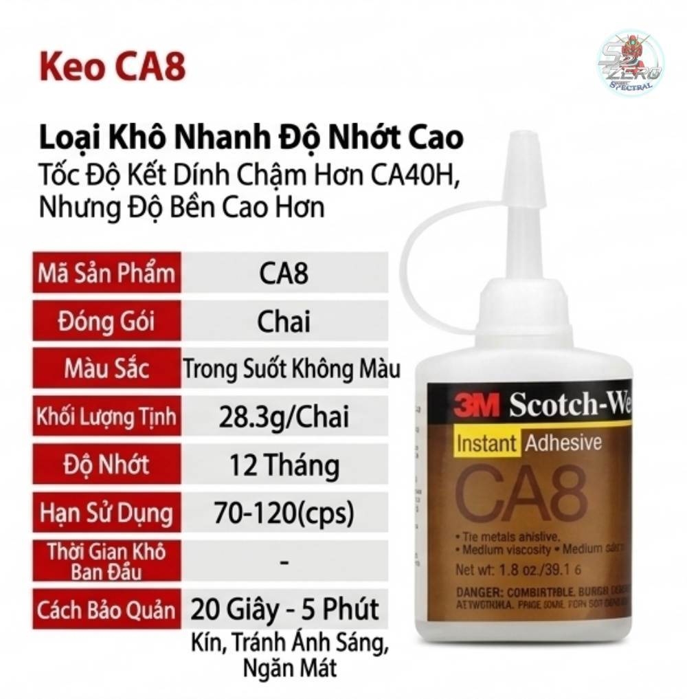 Keo đa năng siêu dính Glue 3M 171 CA8 CA40H CA48 nhựa plastic / kim loại metal / cao su rubber