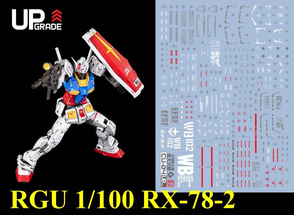 Decal nước dán mô hình RG RX-78-2 2.0 1/144 1/100 các loại Water sticker