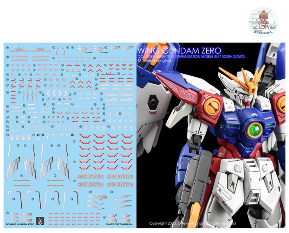 Decal nước RG Wing Gundam TV các loại