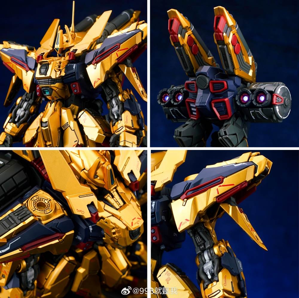 Mô hình lắp ráp MG 1/100 Hyaku Shiki Kai FA FA-100S Golden Warrior Shenma Model (bonus metal frame +base)
