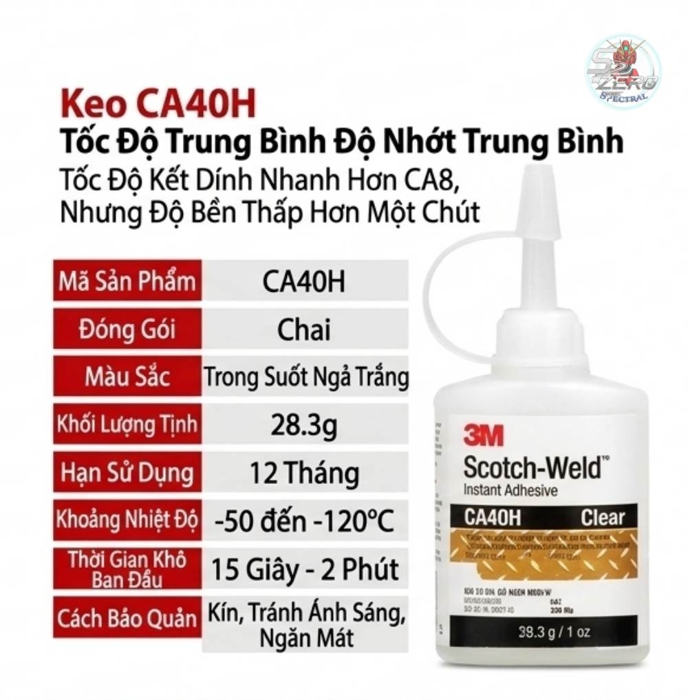 Keo đa năng siêu dính Glue 3M 171 CA8 CA40H CA48 nhựa plastic / kim loại metal / cao su rubber