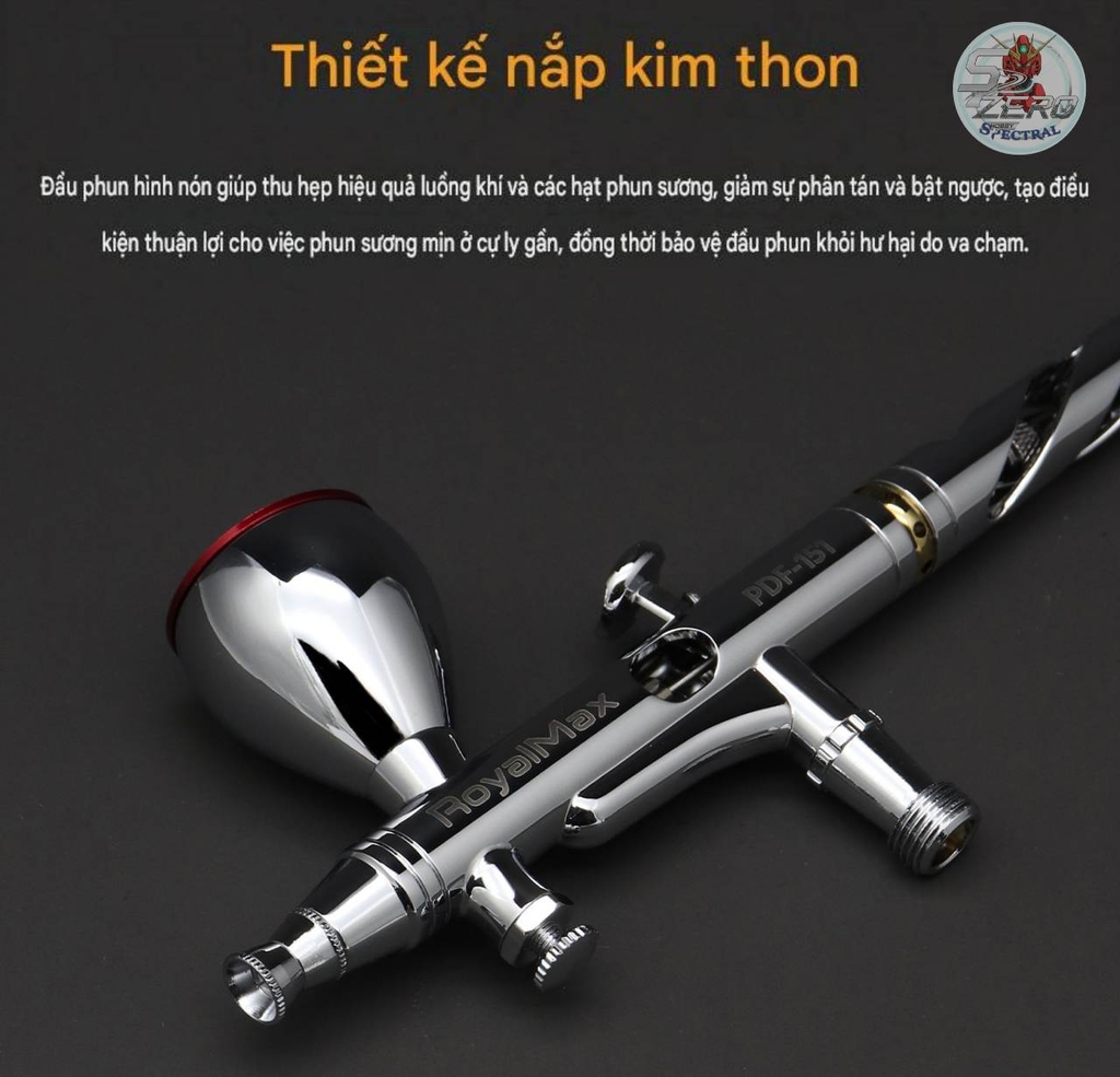 Bút sơn Royal Max Airbrush PDF-151 0.3mm Dual-Action