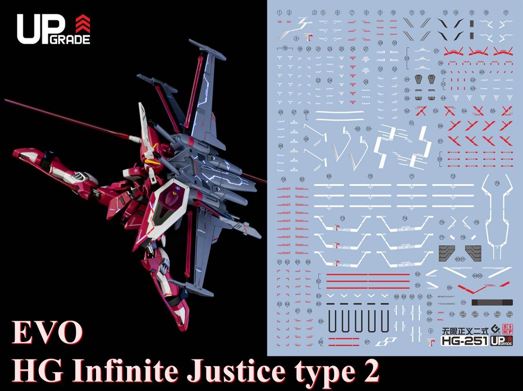 Decal nước HG Infinite Justice Type 2 các loại