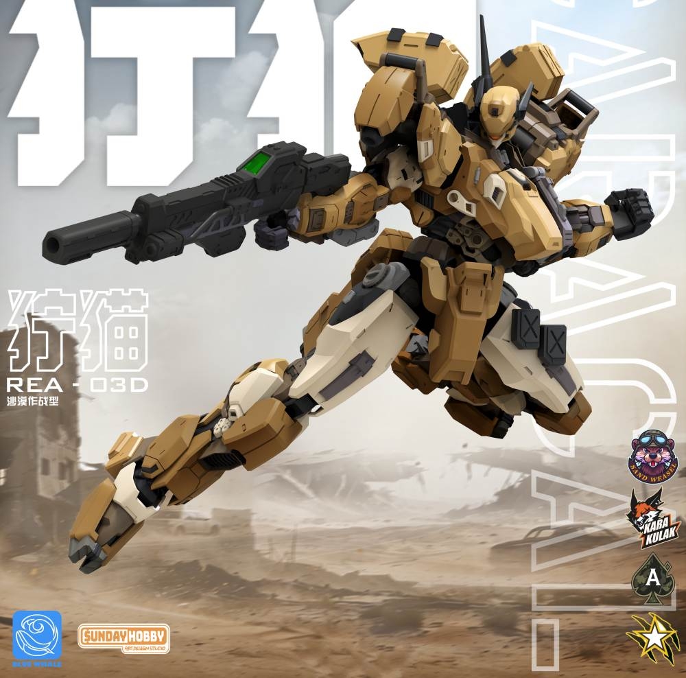 Mô hình lắp ráp MG 1/100 Caracal Desert REA03D - Blue Whale Mingjiang Sunday Hobby