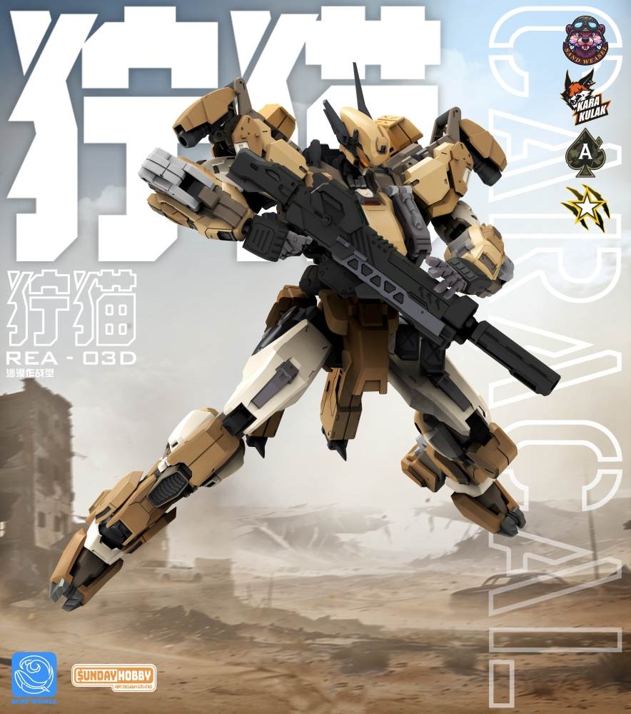 Mô hình lắp ráp MG 1/100 Caracal Desert REA03D - Blue Whale Mingjiang Sunday Hobby
