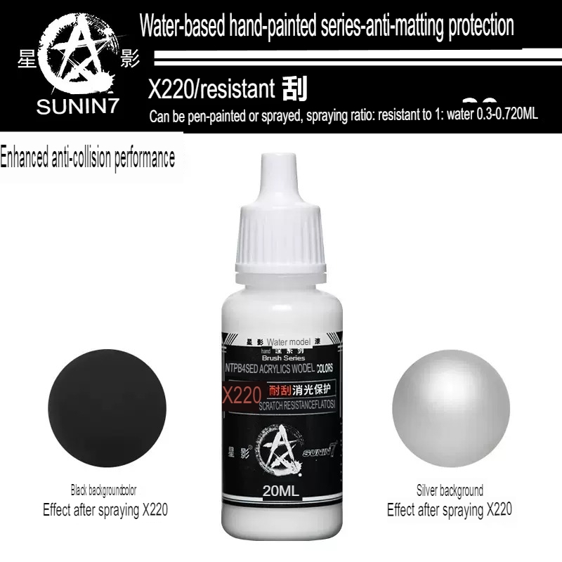 Sơn mô hình Sunin topocoat phủ bảo vệ figure SF01 Scrath Resistance Gloss Flat Clear for Draw Brush/airbrush