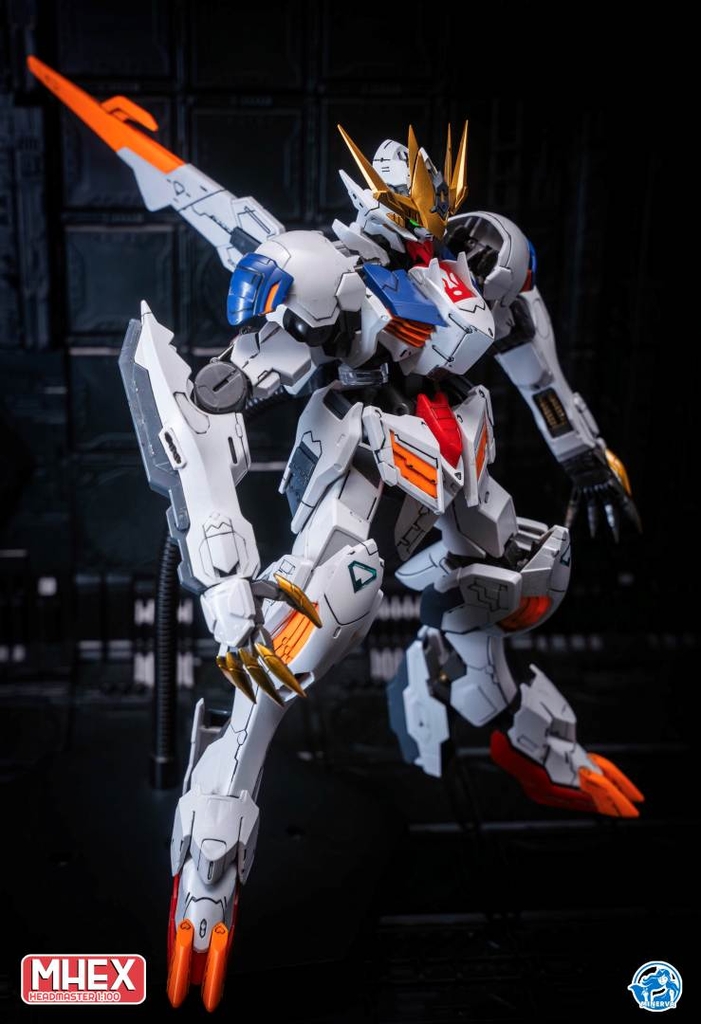Set đầu head 1/100 MHEX HEADMASTER Vajra 04 Barbatos Wolverine - Minerva (+led)