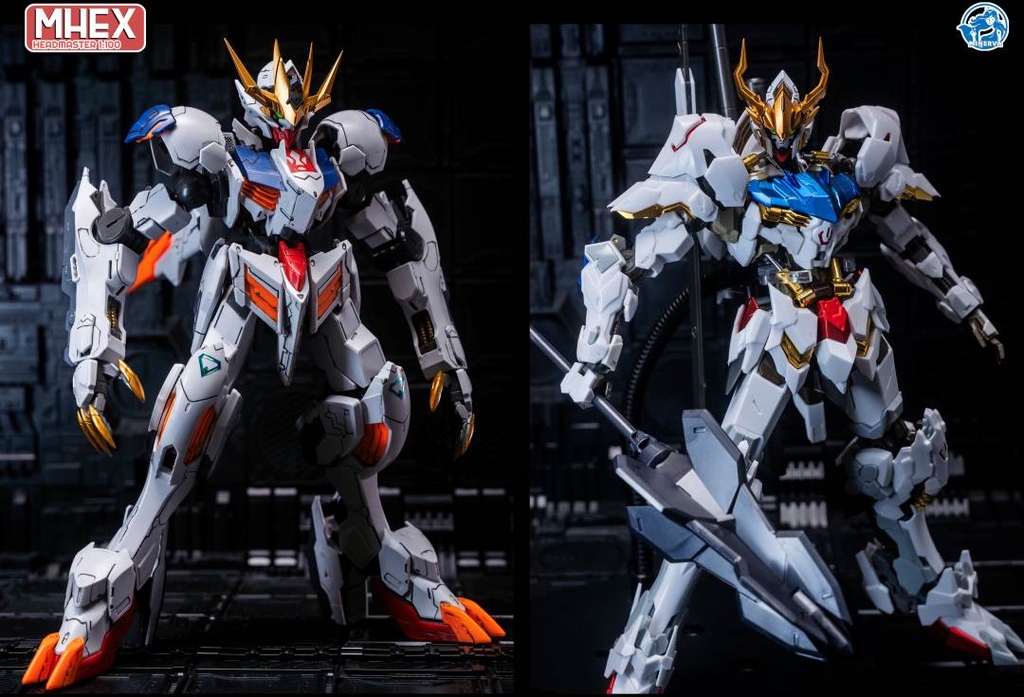 Set đầu head 1/100 MHEX HEADMASTER Vajra 04 Barbatos Wolverine - Minerva (+led)