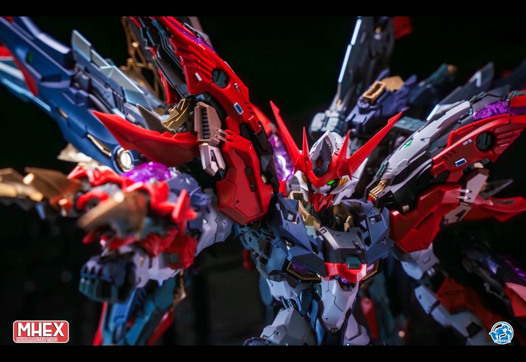 Set đầu head 1/100 MHEX HEADMASTER Vajra 04 Barbatos Wolverine - Minerva (+led)