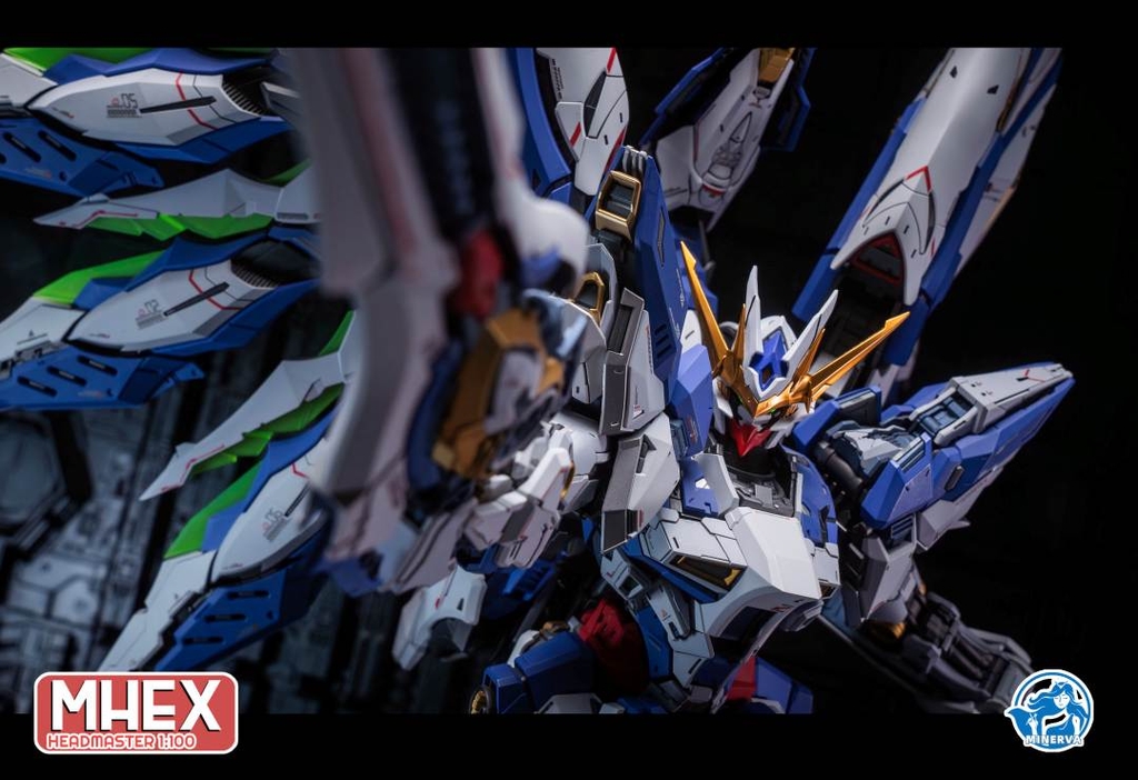 Set đầu head 1/100 MHEX HEADMASTER Vajra 04 Barbatos Wolverine - Minerva (+led)