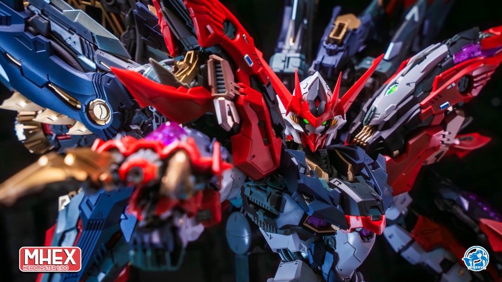 Set đầu head 1/100 MHEX HEADMASTER Vajra 04 Barbatos Wolverine - Minerva (+led)