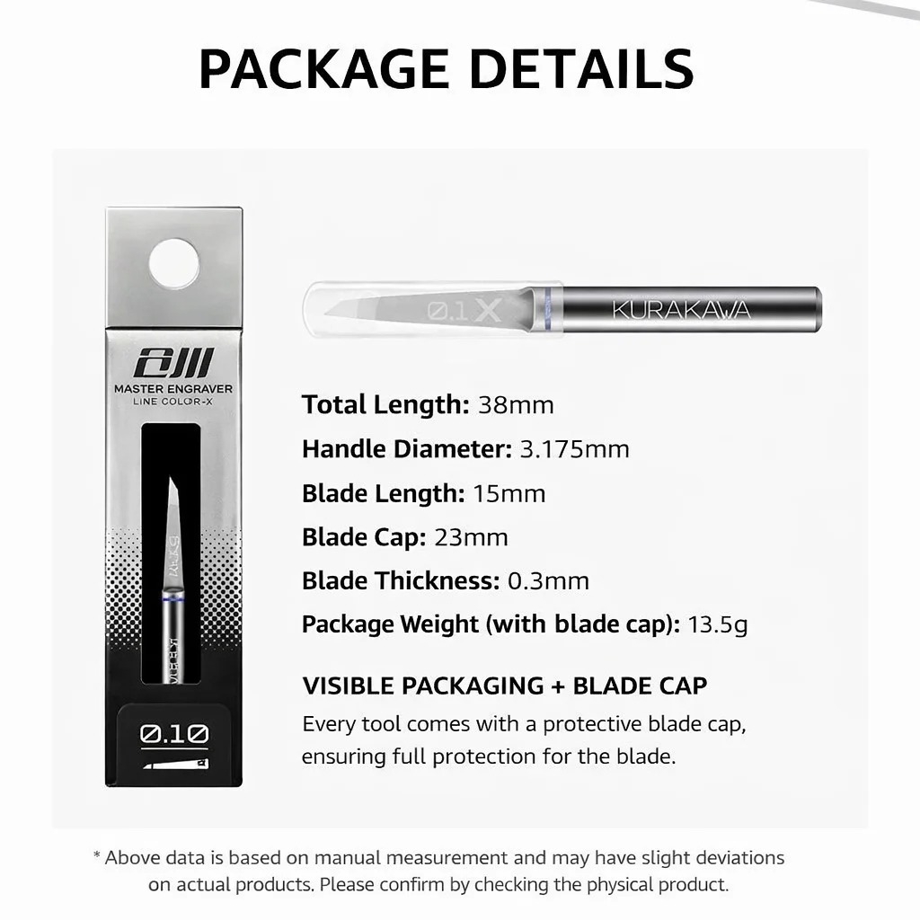 Tạo line detail Chisel KURAKAWA Master Engraver Engraving Knife X-Pro + Cán cao cấp