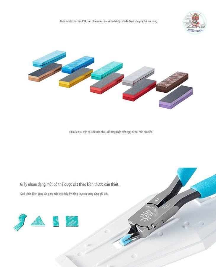 Bộ nhám xốp dính cắt sẵn kèm hộp DSPIAE Sponge Sanding Paper Set (30 Pieces, SS Coarse/Fine)