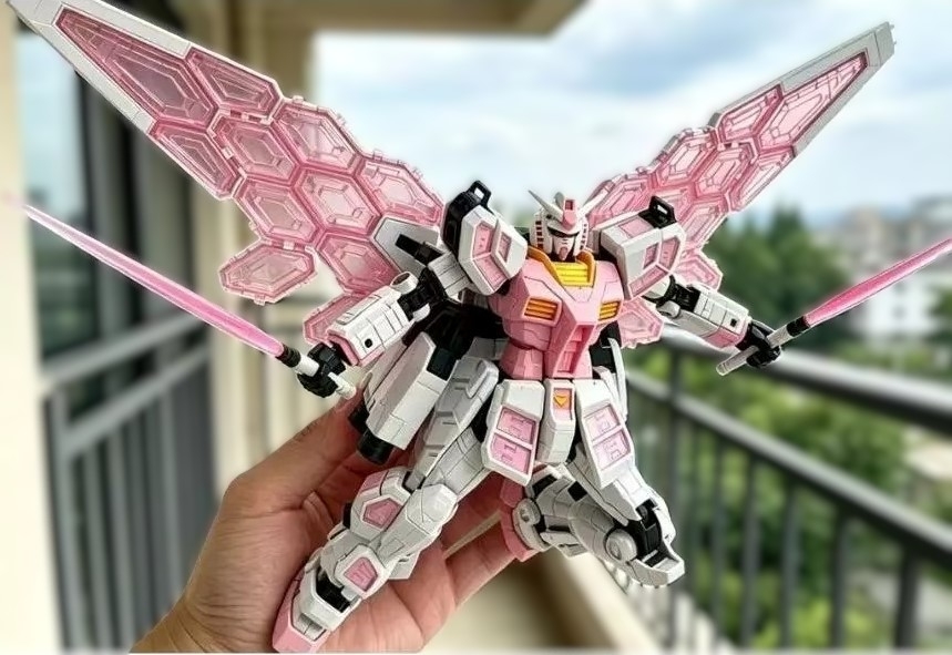 Mô hình lắp ráp HG 1/144 RX-78F00 GLRSS Feather Unit (Pink) Rx78F- Gaogao