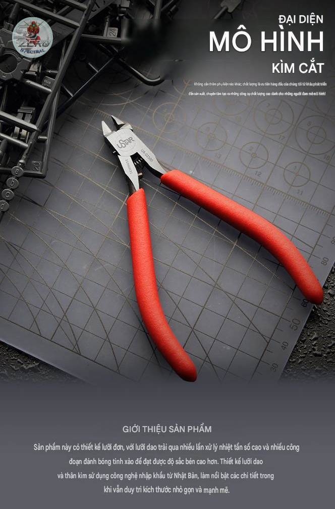 Kìm cắt 1 luõi cao cấp Ustar UA-91580 Thin-bladed Single-edged Carbon Steel Cutting Pliers Ultimate