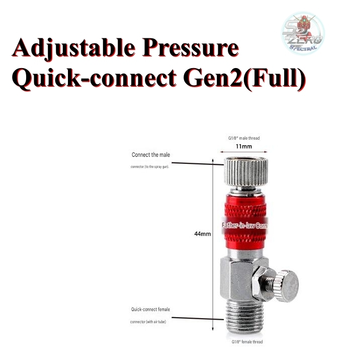 Bộ lắp tháo rút bút sơn thay nhanh airbrush quick plug connector