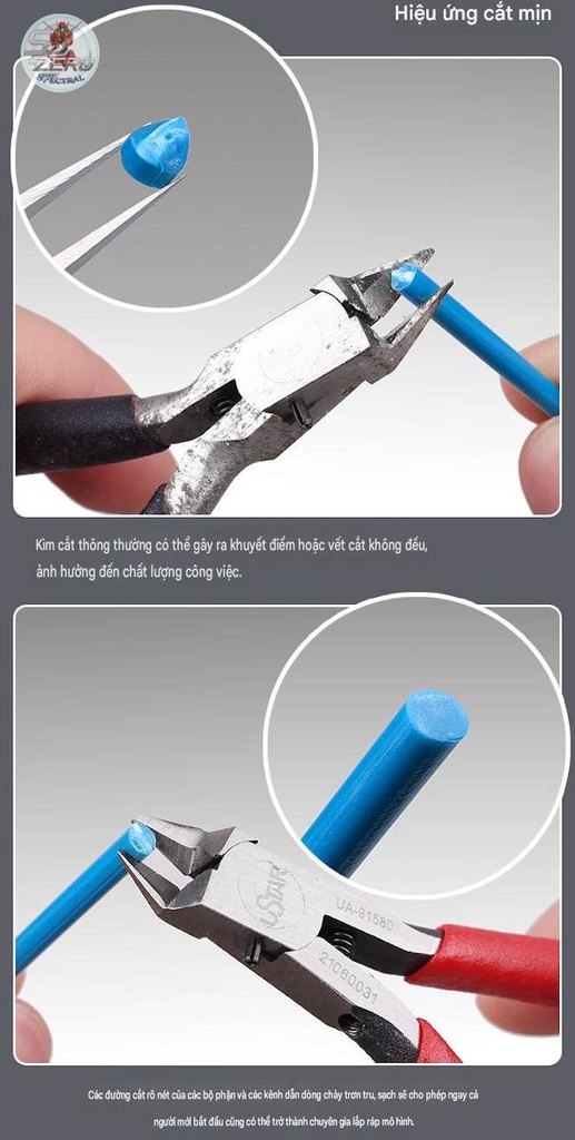 Kìm cắt 1 luõi cao cấp Ustar UA-91580 Thin-bladed Single-edged Carbon Steel Cutting Pliers Ultimate
