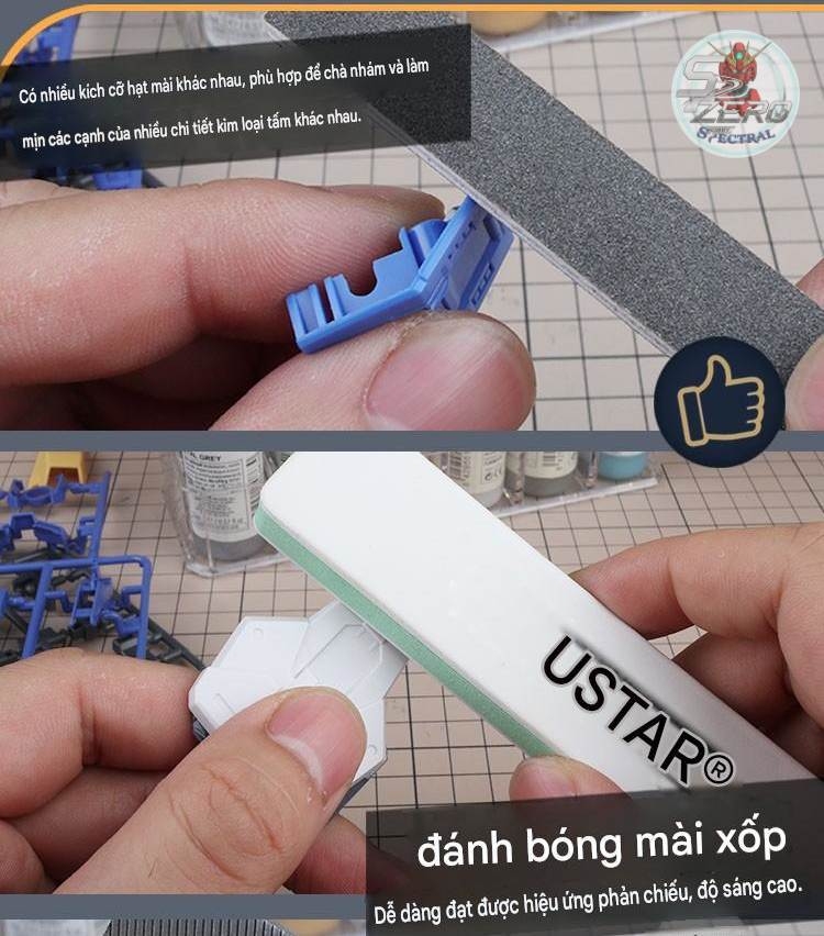 Bộ dụng cụ USTAR set mài nhám dũa siêu mịn UA90691 Metal sander hobby tools