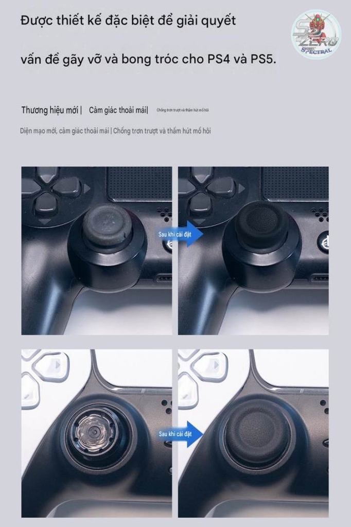 Bộ núm Cover analog Thumb Grip cho PS4 PS5 XBox
