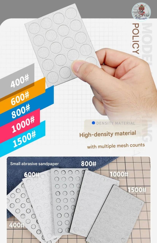 Nhám xốp Ustar cắt dán sẵn+bộ thanh kết nối Mini Polishing Abrasive Paper #400-2500 UA91510